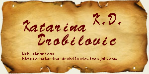 Katarina Drobilović vizit kartica